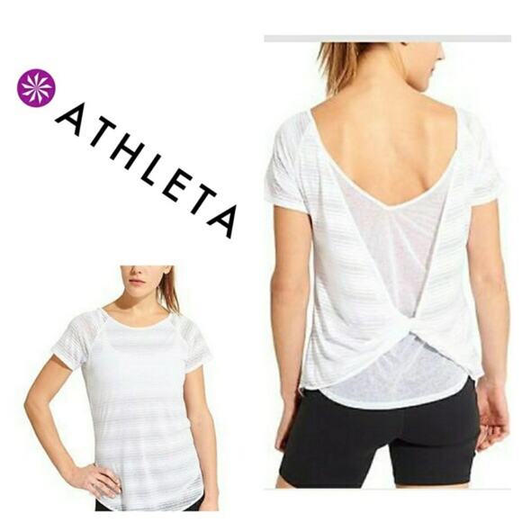 Athleta Sun Stripe Short Sleeve, size small - Picture 5 of 5
